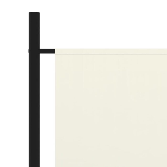 Cloison de séparation 3 panneaux Blanc 260x180 cm Tissu – Image 3