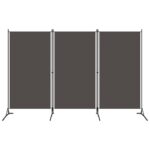 Cloison de séparation 3 panneaux Anthracite 260x180 cm
