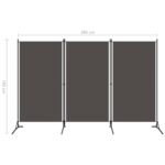 Cloison de séparation 3 panneaux Anthracite 260x180 cm – Image 4
