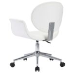 Chaises pivotantes à manger lot de 2 blanc similicuir – Image 3