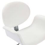 Chaises pivotantes à manger lot de 2 blanc similicuir – Image 5