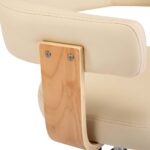 Chaises pivotantes à manger lot de 2 crème similicuir – Image 5