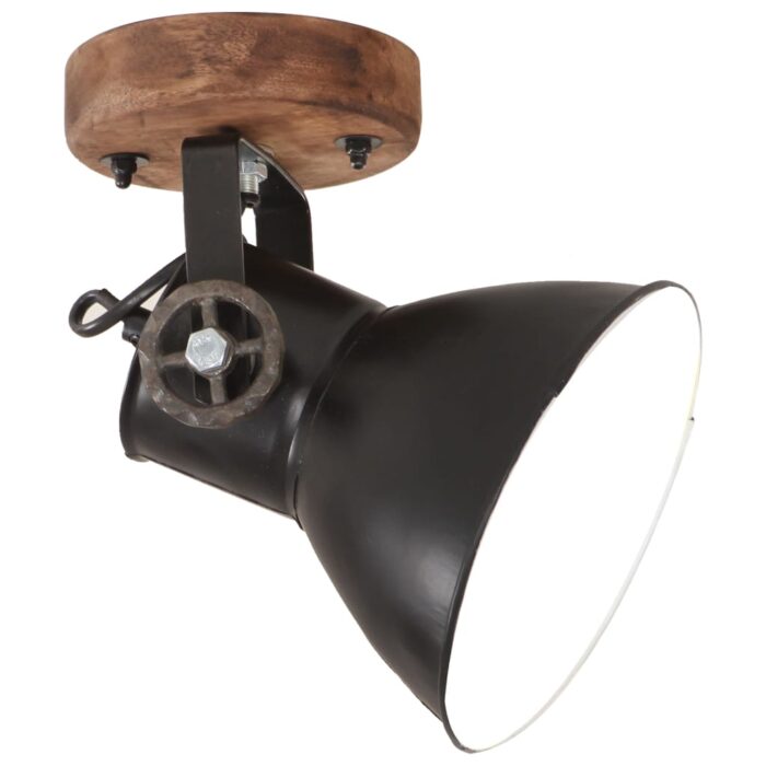 Lampe murale industrielle/de plafond 2 pcs Noir 20x25 cm E27 – Image 2