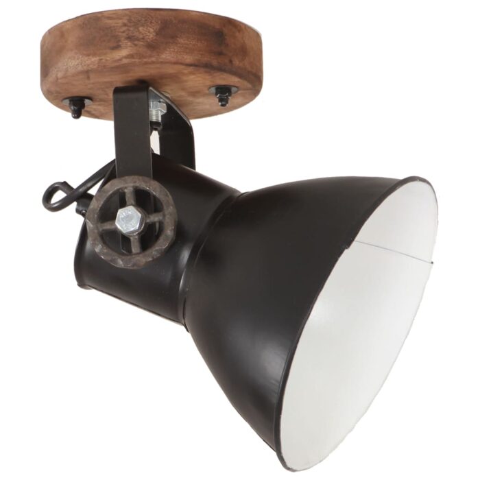 Lampe murale industrielle/de plafond 2 pcs Noir 20x25 cm E27 – Image 3