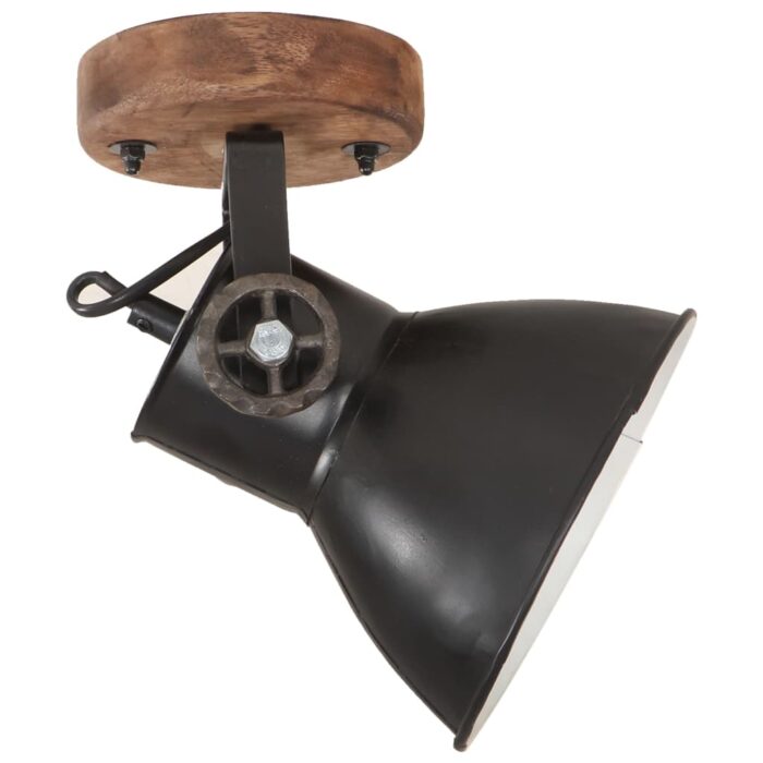 Lampe murale industrielle/de plafond 2 pcs Noir 20x25 cm E27 – Image 4