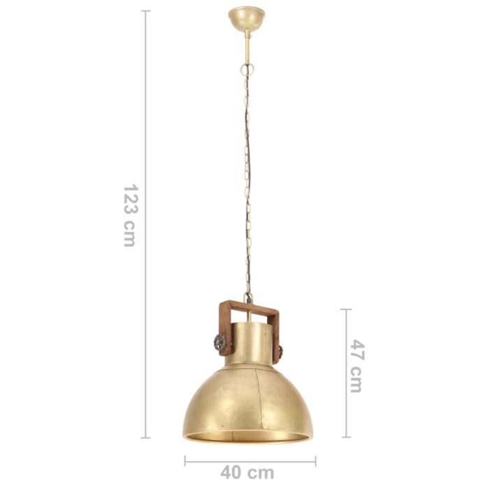 Lampe suspendue industrielle 25 W Laiton Rond 40 cm E27 – Image 10