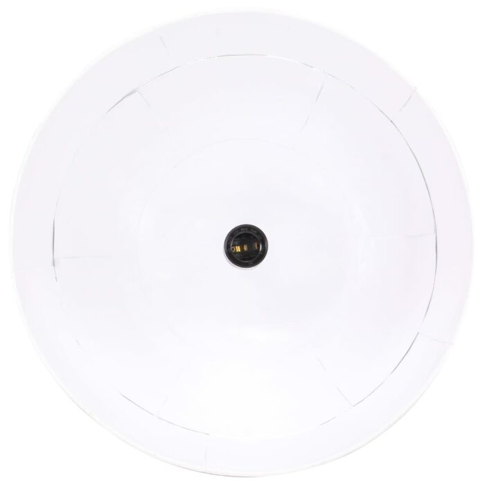 Lampe suspendue industrielle vintage 25 W Blanc Rond 41 cm E27 – Image 6