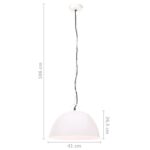 Lampe suspendue industrielle vintage 25 W Blanc Rond 41 cm E27 – Image 9