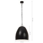 Lampe suspendue industrielle 25 W Noir Rond 42 cm E27 – Image 8
