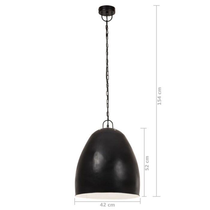 Lampe suspendue industrielle 25 W Noir Rond 42 cm E27 – Image 8
