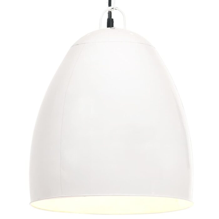Lampe suspendue industrielle 25 W Blanc Rond 42 cm E27 – Image 1