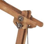 Lampadaire Argenté Bois de manguier massif E27 – Image 6