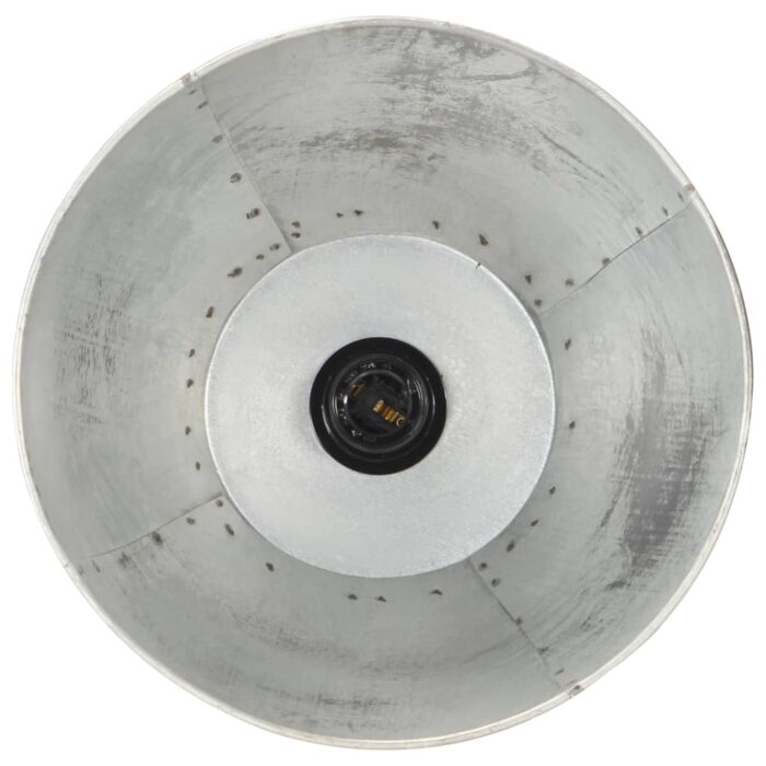 Lampadaire Argenté Bois de manguier massif E27 – Image 7