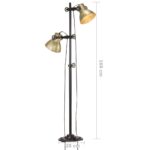Lampadaire avec 2 abat-jour Laiton E27 Fonte – Image 10
