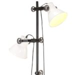 Lampadaire avec 2 abat-jour Blanc E27 Fonte – Image 4