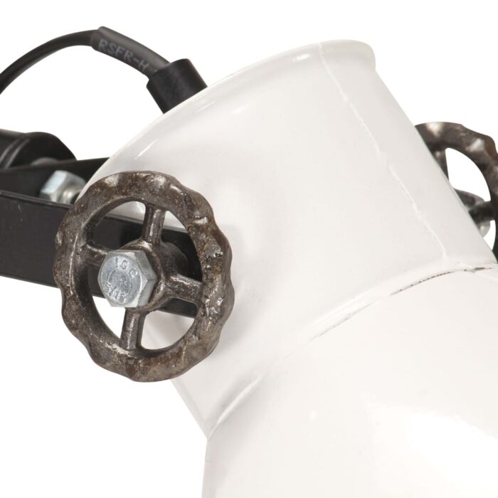 Lampadaire avec 2 abat-jour Blanc E27 Fonte – Image 5