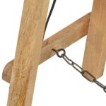 Lampadaire Blanc E27 Bois de manguier massif – Image 8