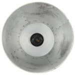 Lampadaires 3 pcs Argenté E27 Bois de manguier massif – Image 9