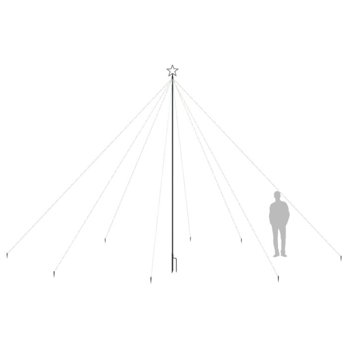 Lumières d'arbre de Noël Intérieur/Extérieur 800 LED 5 m – Image 5
