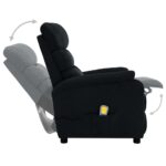 Fauteuil de massage Noir Tissu – Image 4