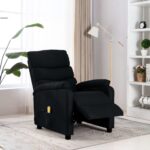 Fauteuil de massage Noir Tissu