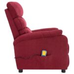 Fauteuil de massage Rouge bordeaux Tissu – Image 3