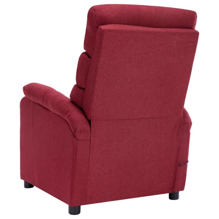 Fauteuil de massage Rouge bordeaux Tissu – Image 5