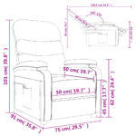 Fauteuil de massage Rouge bordeaux Tissu – Image 9