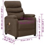 Fauteuil de massage Marron Tissu – Image 8