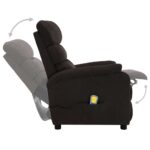 Fauteuil de massage Marron foncé Tissu – Image 4