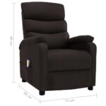 Fauteuil de massage Marron foncé Tissu – Image 6