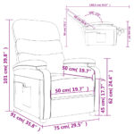 Fauteuil de massage Marron foncé Tissu – Image 9