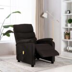 Fauteuil de massage Marron foncé Tissu