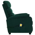 Fauteuil de massage Vert foncé Tissu – Image 3