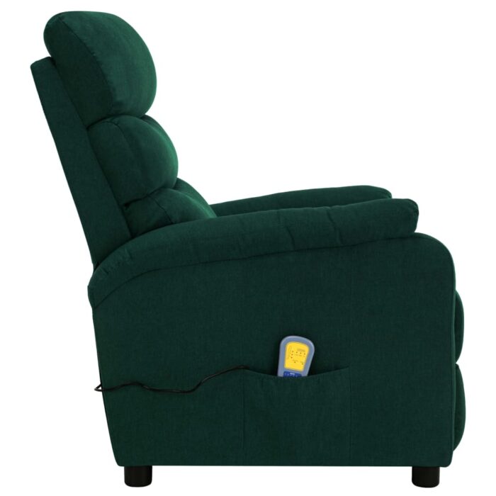 Fauteuil de massage Vert foncé Tissu – Image 3