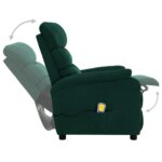 Fauteuil de massage Vert foncé Tissu – Image 4