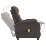 Fauteuil de massage Taupe Tissu – Image 5
