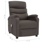 Fauteuil de massage Taupe Tissu – Image 7