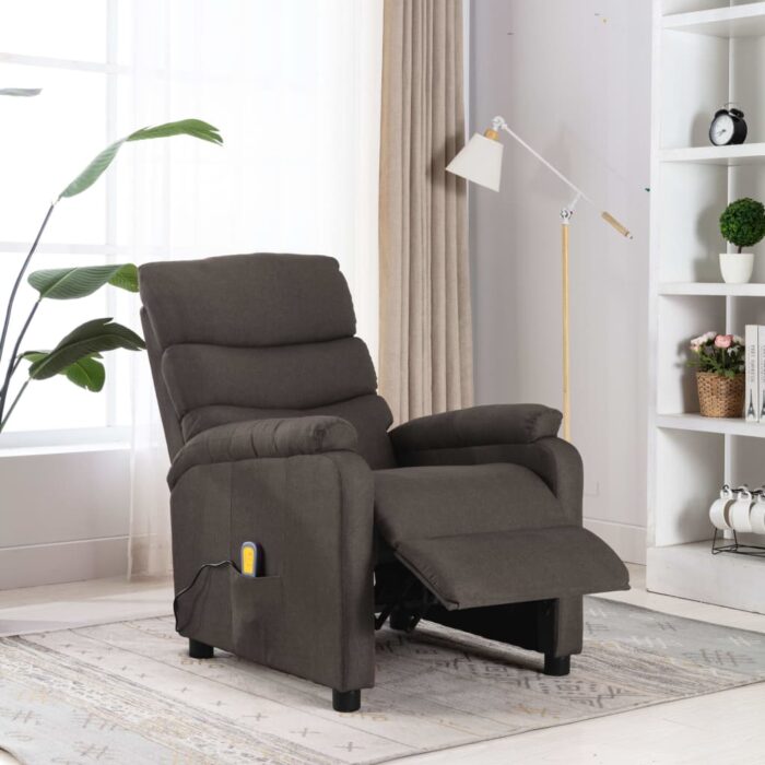 Fauteuil de massage Taupe Tissu – Image 1
