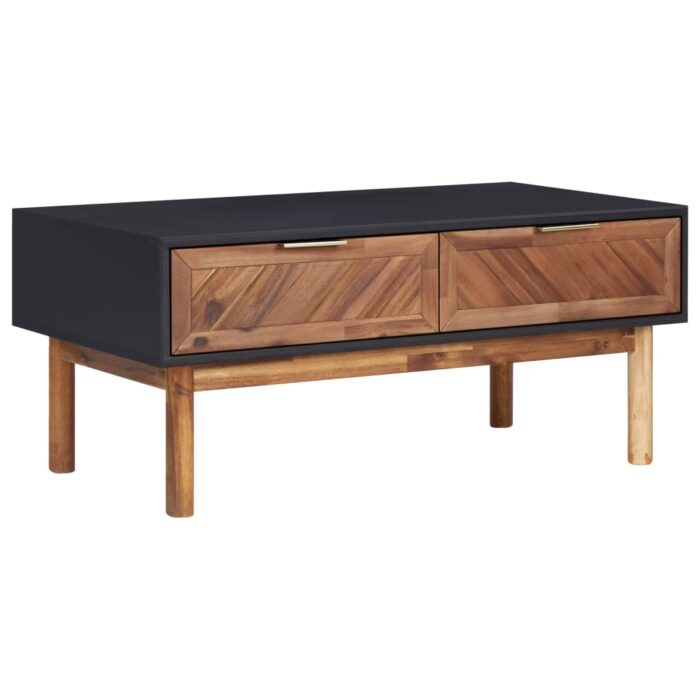 Table basse 90x50x40 cm Bois d'acacia massif et MDF – Image 1