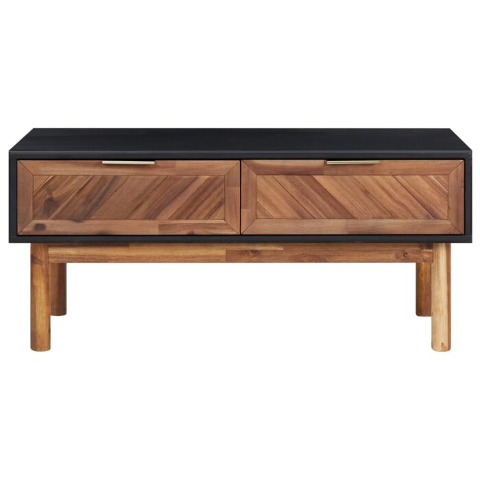Table basse 90x50x40 cm Bois d'acacia massif et MDF – Image 2