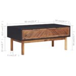 Table basse 90x50x40 cm Bois d'acacia massif et MDF – Image 6