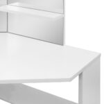Coiffeuse d'angle table de maquillage lumière LED Blanc clair – Image 8