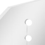 Coiffeuse d'angle table de maquillage lumière LED Blanc clair – Image 9