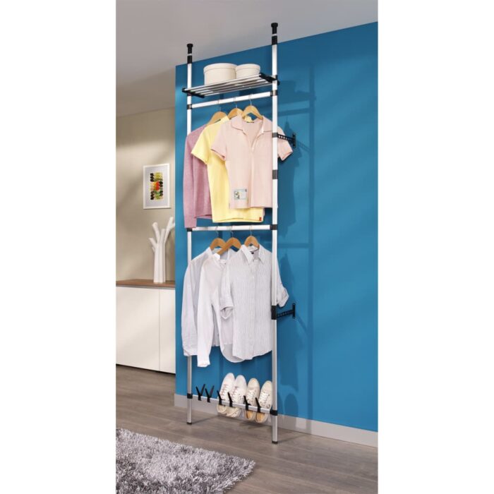 Système de garde-robe télescopique barres et étagère Aluminium – Image 3
