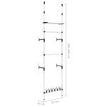 Système de garde-robe télescopique barres et étagère Aluminium – Image 8