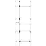 Système de garde-robe télescopique barres et étagère Aluminium – Image 5