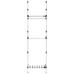 Système de garde-robe télescopique barres et étagère Aluminium – Image 4