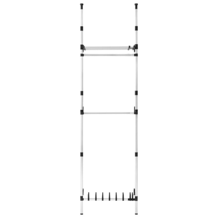 Système de garde-robe télescopique barres et étagère Aluminium – Image 4