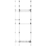 Système de garde-robe télescopique barres et étagère Aluminium – Image 5